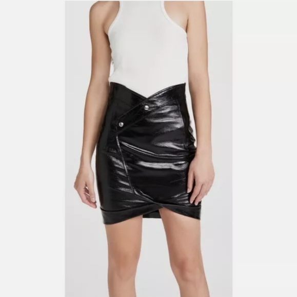 RTA PALOMA LAMBSKIN SKIRT - Picture 4 of 13